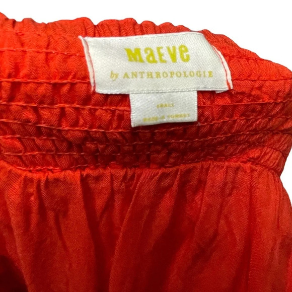 Anthropologie Maeve Strapless Lace Mini Orange Dress Size Small Party Preppy Y2K - Picture 4 of 7
